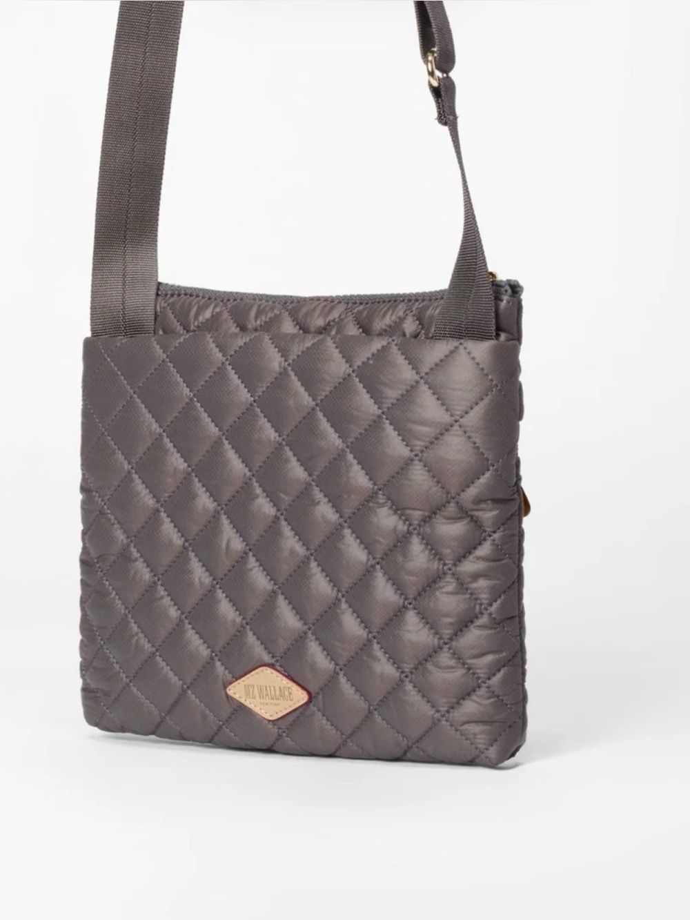 MZ Wallace Metro Flat Crossbody in Magnet Gray w/Dustbag EUC - Picture 2 of 14